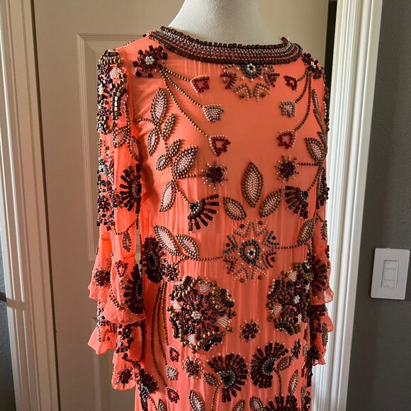 Vintage MATTHEW WILLIAMSON Beaded Dress Spring 2007 Runway Sz 10 - Picture 6 of 16